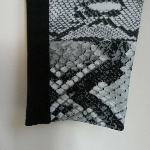 New MICHAEL KORS Black Grey Multi Ponte Long Sleeve Dress 8 - Picture 3 of 6